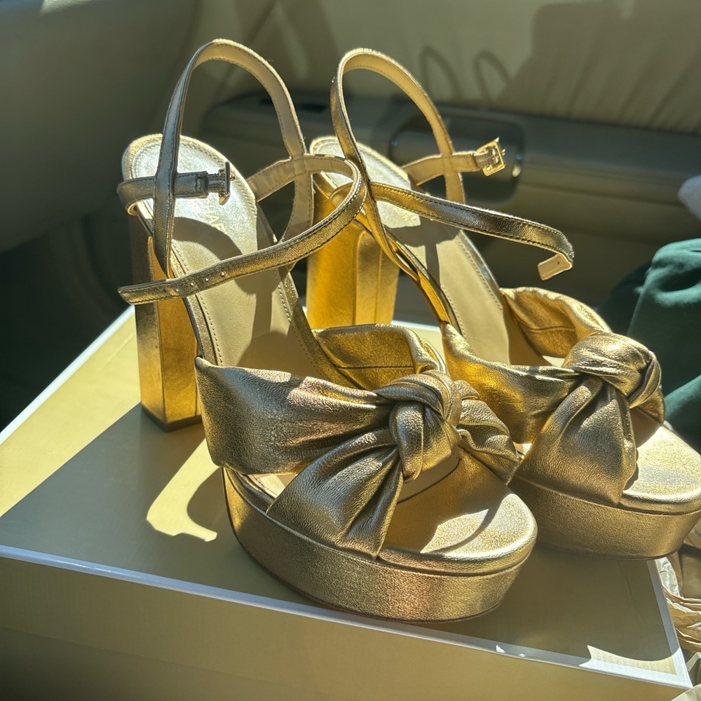 micheal kors gold high heels
